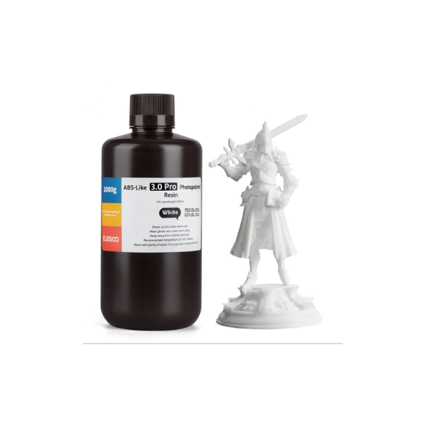 Elegoo ABS Like Resin V3.0 Pro White 1kg UV resin bottle