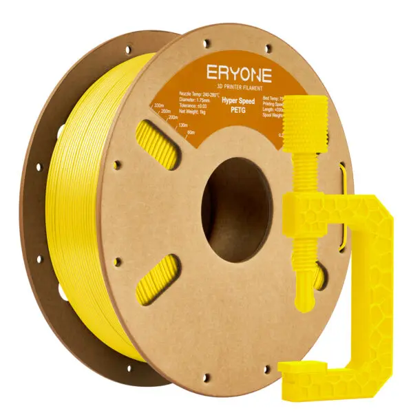 Eryone High Speed PETG Yellow 1kg filament spool