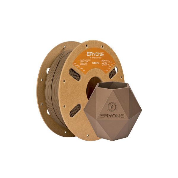 Eryone Matte Nutty Brown PLA 1kg filament spool