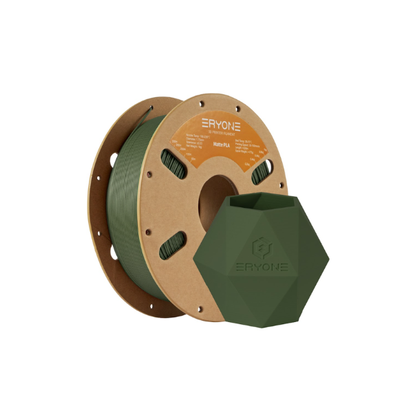 Eryone Matte Olive Green PLA 1kg filament spool