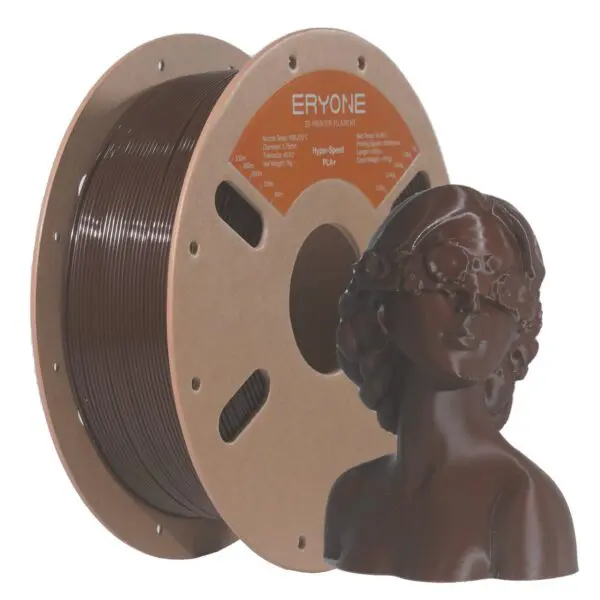 Eryone High Speed PLA+ Dark Brown 1kg filament spool