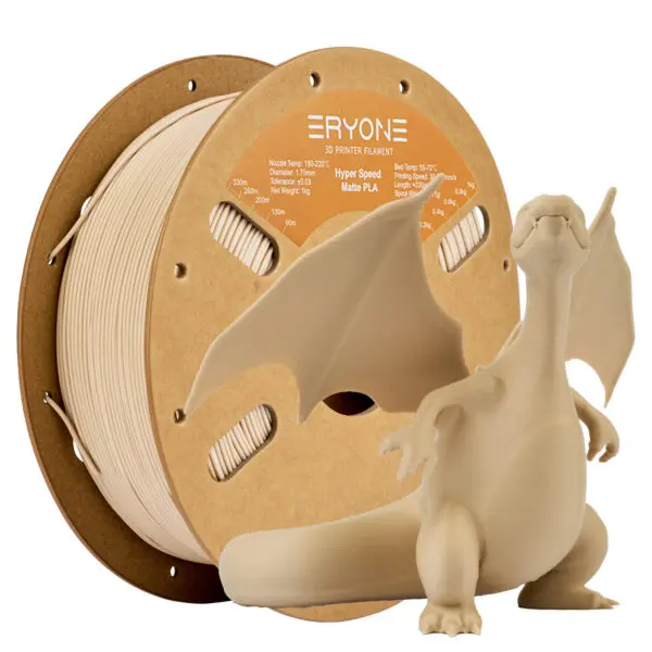 Eryone Speed Matte PLA Beige 1kg filament spool