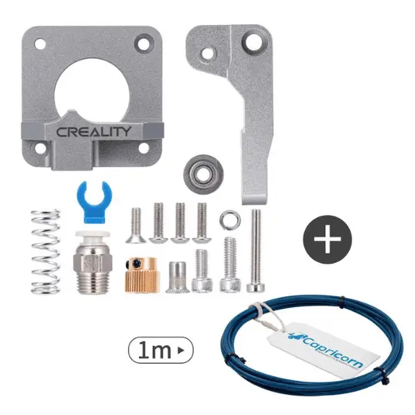 All Metal MK8 Extruder Upgrade Kit with Capricorn tubing and yellow springs