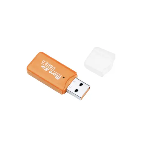 Mini USB 2.0 TF SD Card Reader - Orange