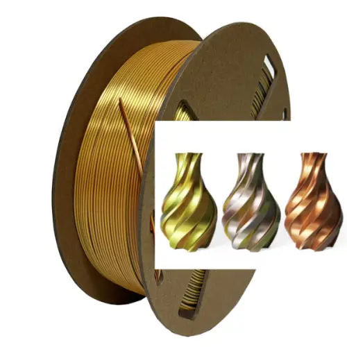 TRI-COLOR SILK PLA GOLD/SILVER/COPPER 1.75mm 1kg