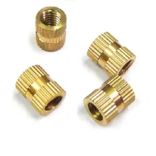 10 PACK M3 L4 KNURLED BRASS THREADED INSERTS