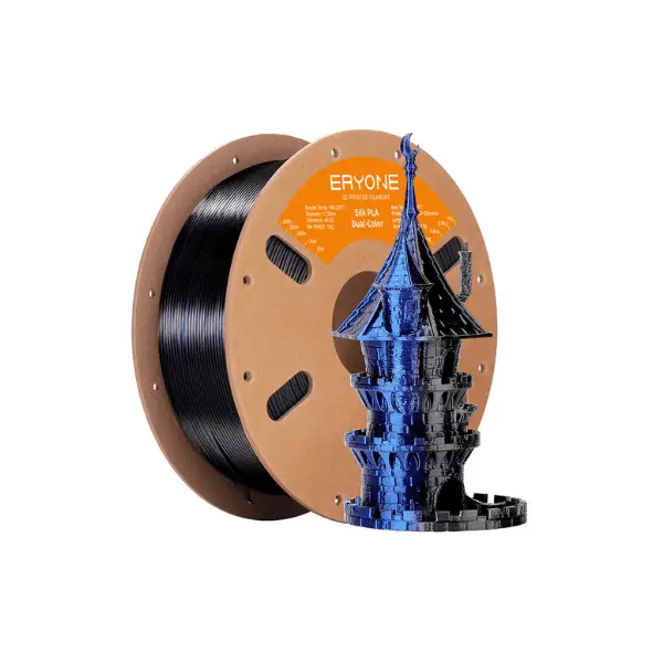 Eryone Silk Midnight Blue Black Dual Color PLA 1.75mm 1kg plastic spool