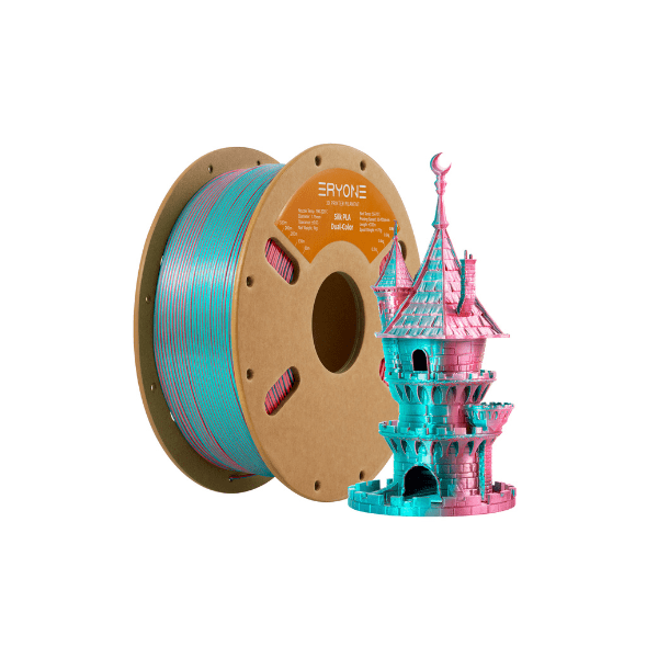 Eryone Silk Teal and Orange Red Dual Color PLA 1.75mm 1kg