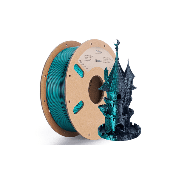 Eryone Silk Emerald Green & Black Dual Color PLA 1.75mm 1kg