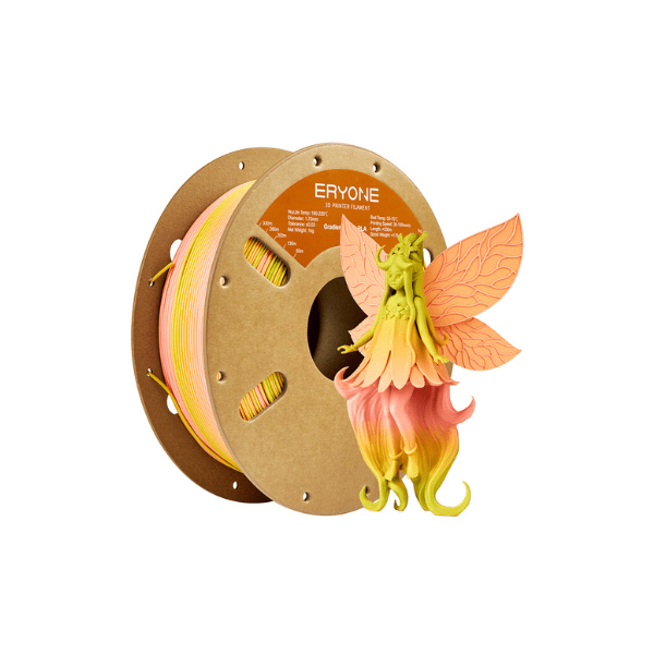 Eryone Matte PLA Gradient Finanxue-pink & Yellow-green Filament 1.75mm 1kg