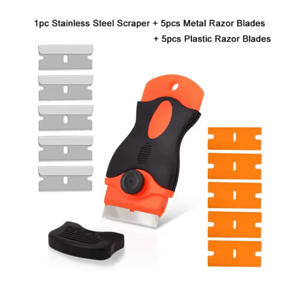 3D Printer Build-Plate Scraper Kit (Metal + Plastic Blades)