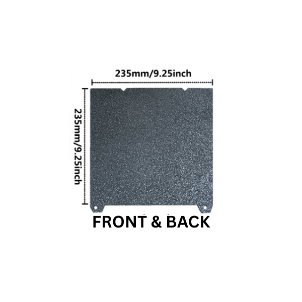 235x235mm double sided PEI sheet black spring steel build plate